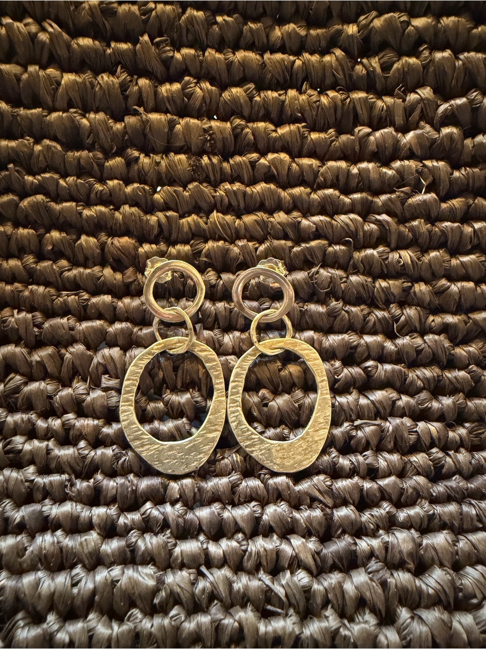 Silpada Sterling Silver Hammered Link Drop Earrings